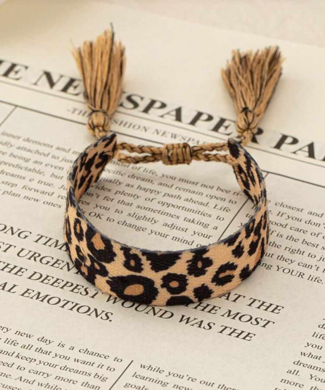 41006-12 Pulsera tela animal print