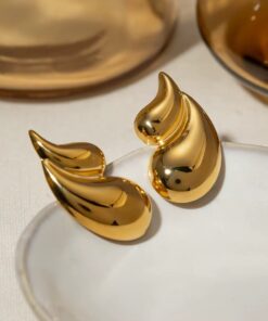 80334 - Zarcillo acero dorado