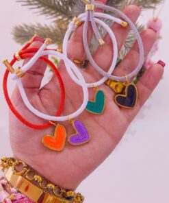 41150 - Pulsera armada corazon esmaltado