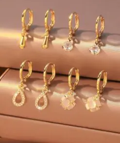 80428 -  Set 4 par Zarcillos cristales