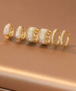 80423 -  Set 3 par Zarcillos cristales