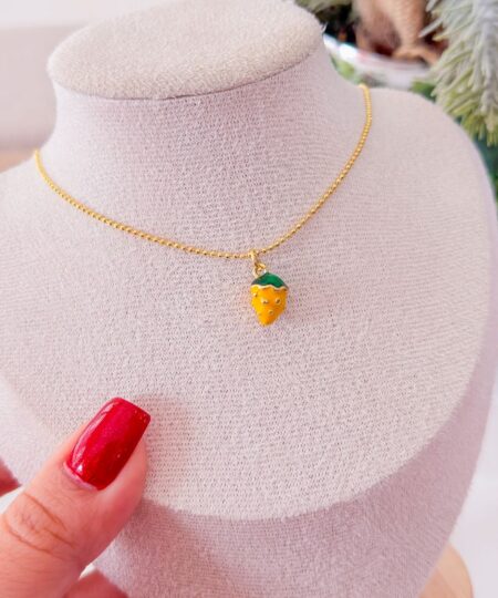 20015 - Collar armado fresa de color amarillo