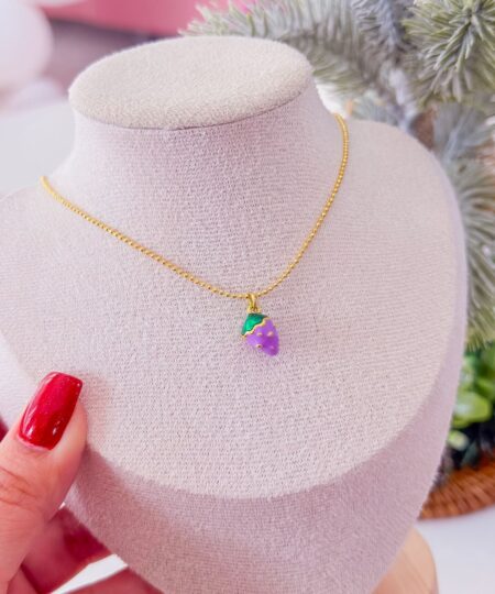 20015-1 Collar armado fresa de color morado