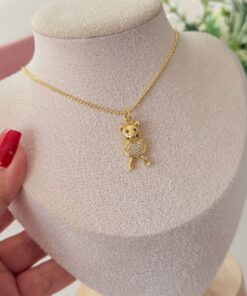 20140 - Collar armado oso con cristal