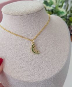 20141 - Collar armado sandia con cristales