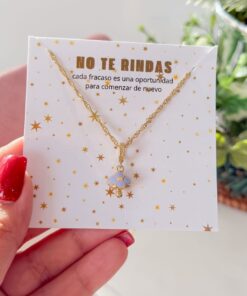 20170-1 Collar armado morado hongo esmaltado