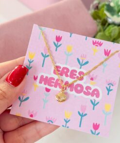 20190 - Collar armado ostra dorado liso