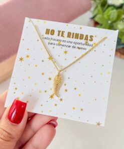 20195 - Collar armado pez dorado liso