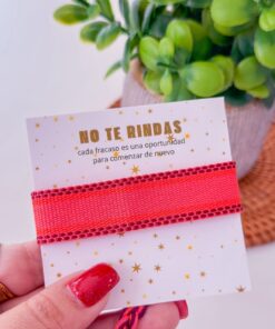 41004-9 Pulsera tela naranja