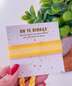 41004-17 Pulsera tela amarillo