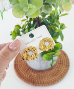 80047 - Zarcillos abstracto con perla