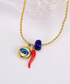 21024-1 Collar armado san francisco ojo aji azul