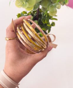 40201-3 Set de 6 pulseras marrones