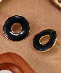 80189 - zarcillos de acero esmaltados