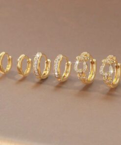 80425 -  Set 4 par Zarcillos cristales