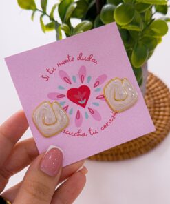 80097-1 Zarcillos acero espiral blanco