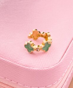 81013 - Earcuff dorado multi trebol