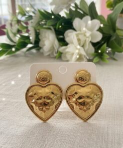 80009 - Zarcillo Acero Corazon abstracto