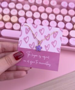 20044 - Collar armado flor morado