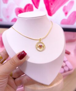 20323 - Collar armado mama MOM corazon