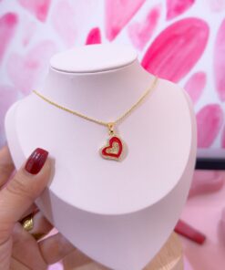 20335 - Collar armado mama corazon rojo