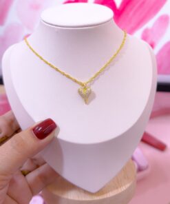 20341 - Collar armado corazon con cristales