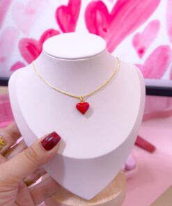 20342 - Collar armado corazon rojo