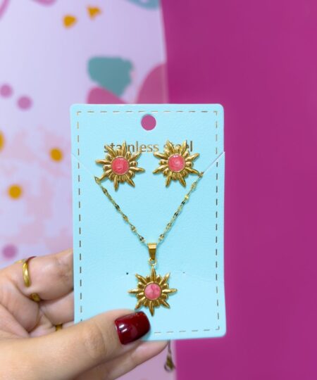 21046-5 Set Collar y zarcillos acero