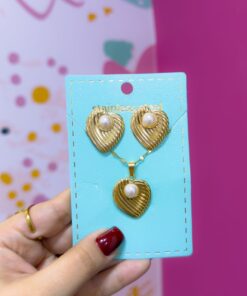 21046-9 Set Collar y zarcillos acero