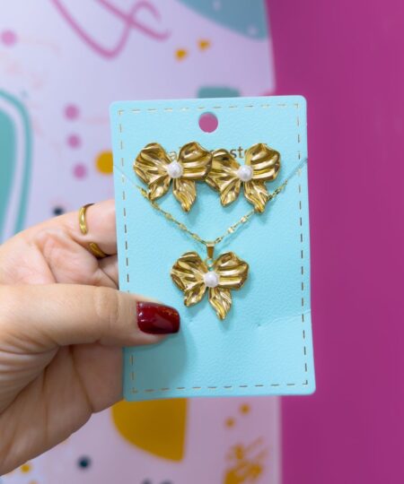 21046-15 Set Collar y zarcillos acero