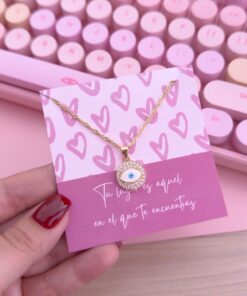 20038 - Collar armado ojo con cristales