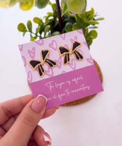 80116-1 Zarcillos acero lazo grande negro