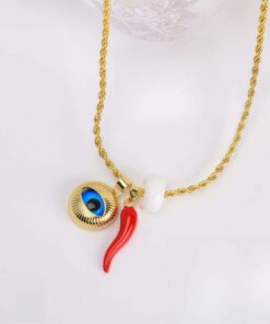 21024-3 Collar armado san francisco ojo aji blanco