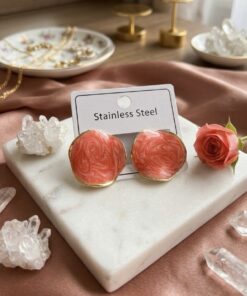 80107-1 Zarcillos acero esmaltado