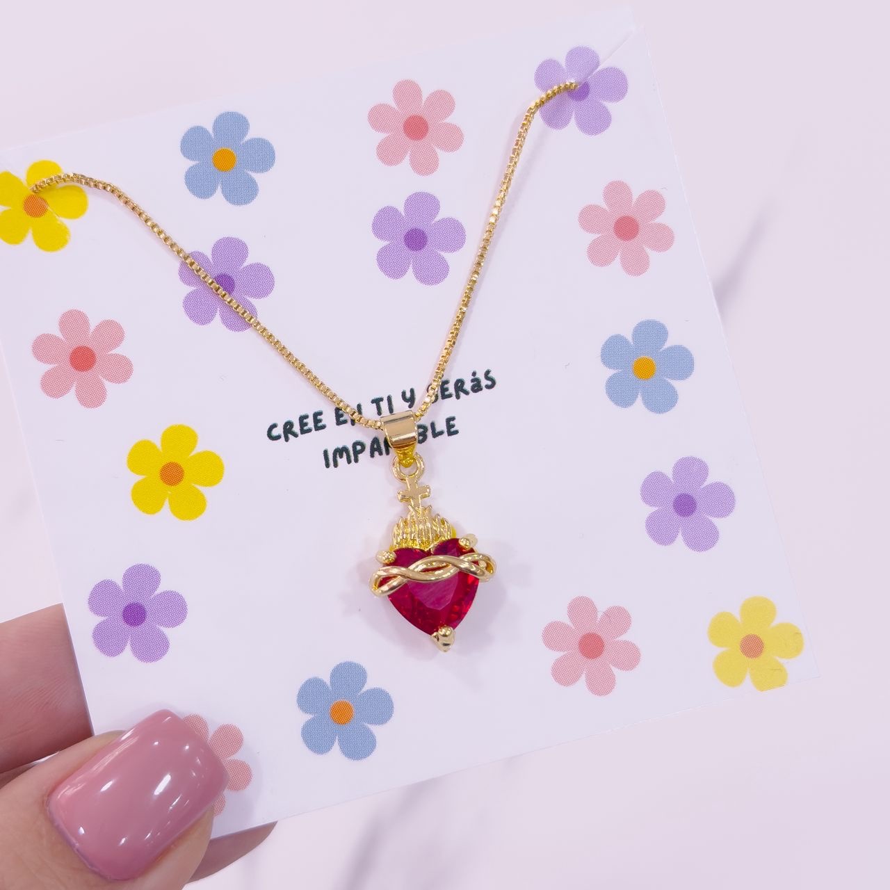 20145 - Collar armado dios con cristales