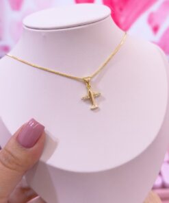 20133 - Collar armado avion con cristales