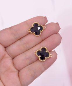 20204-8 Dije Trebol conector negro