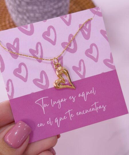 20216 - Collar armado silueta corazon - COLLAR