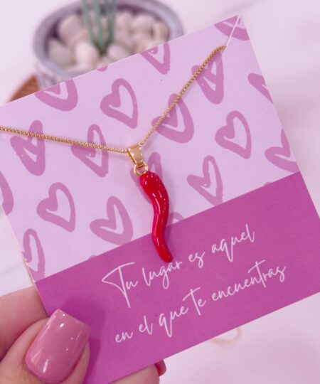 20220 - Collar armado aji rojo - SOLO DIJE